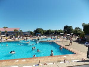 Summer at Hendra Holiday Park Newquay by our outdoor pool